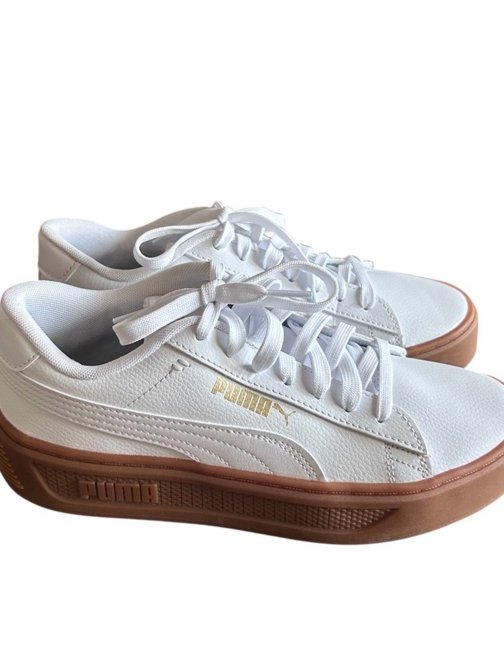 PUMA Smash Platform V3 Sneakers Size 8 Women’s Style 390758-21 White NWOT - Picture 2 of 9